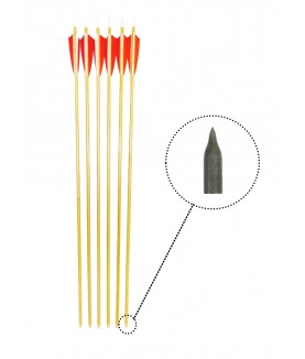 Lot de 6 flèches en bois...