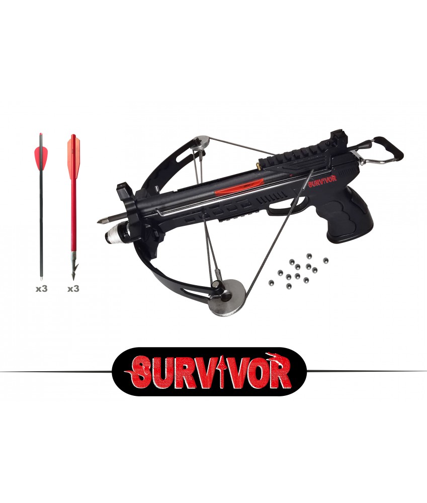Kit pistolet arbalète Survivor 40 LBS / 160 FPS